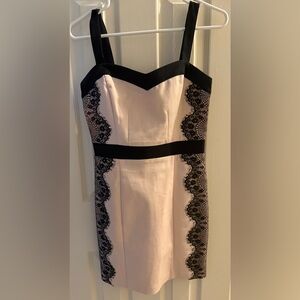 Dynamite pink and black lace dress